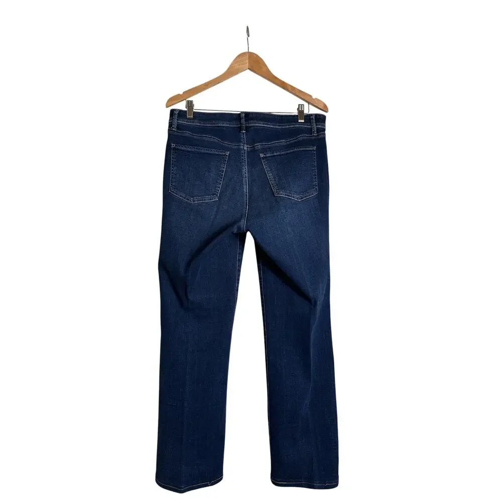 Talbots Flawless Blue Mid Rise Barely Boot Jeans Women's Size 12 Stretch Denim